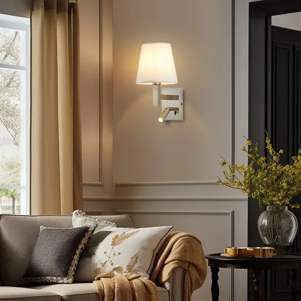 Brilagi - Applique a LED DEYA 1xE14/40W/230V + LED/3W bianco/cromo opaco