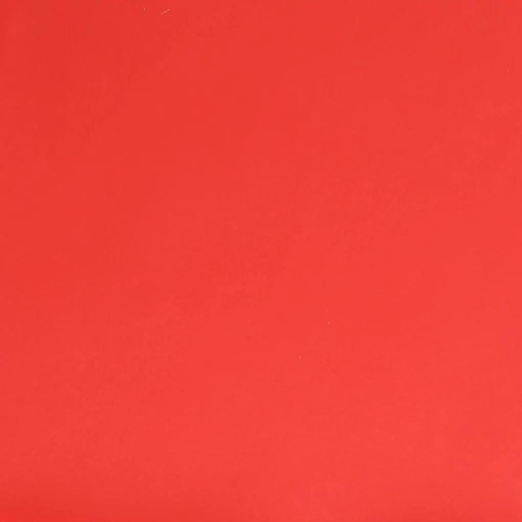 Poggiapiedi rosso 60x60x36 cm in similpelle