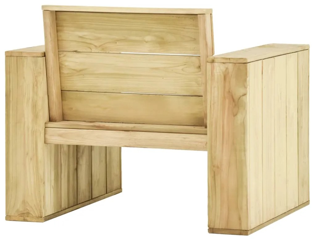 Set Divani da Giardino 3 pz in Legno di Pino Impregnato