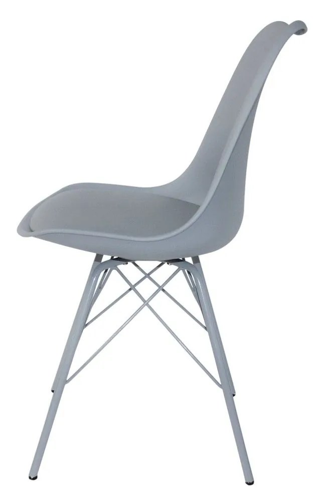 SET 2 SEDIE TOWER METAL GRIGIE