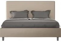 Letto Matrimoniale 160x190 cm con Rete e Contenitore Focus Tortora