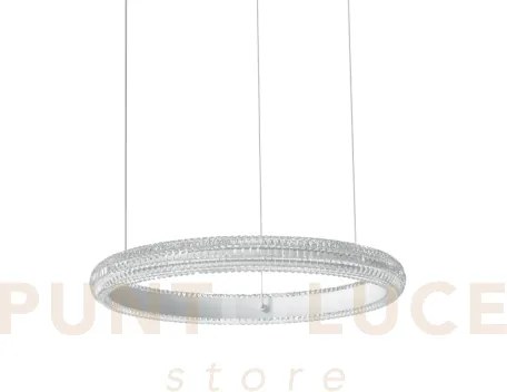 Miracle sospensione con decoro effetto cristallo bianco led 3000k 2...