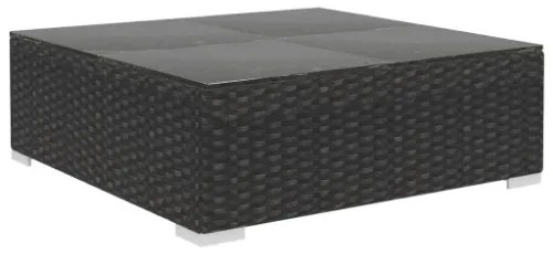 Set Divani da Giardino 4 pz con Cuscini in Polyrattan Nero