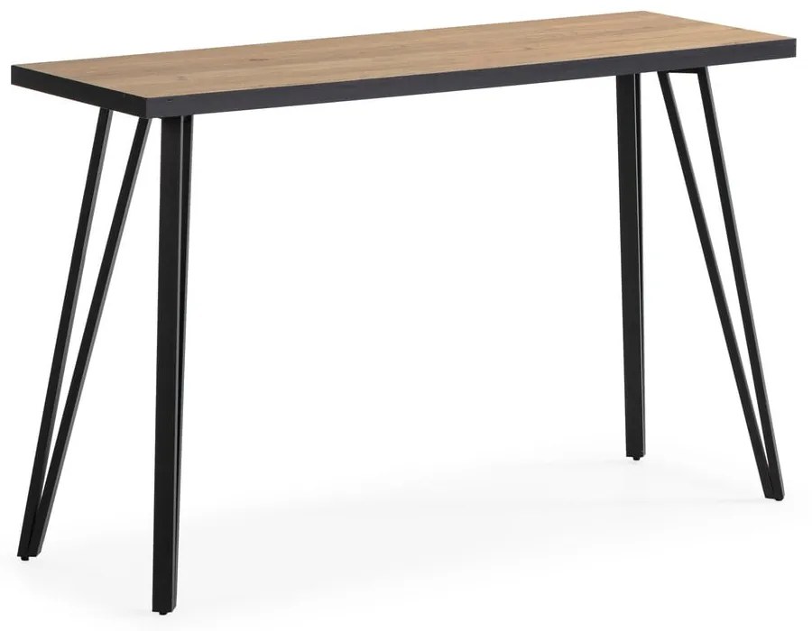 Consolle nero/naturale con piano in rovere 60x120 cm Sindi - Marckeric