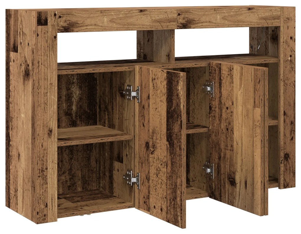Credenza legno vecchio legno ingegnerizzato 116 x 30 x 75 cm