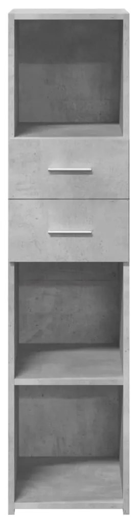 Credenza grigio cemento 30x42,5x124 cm in legno multistrato