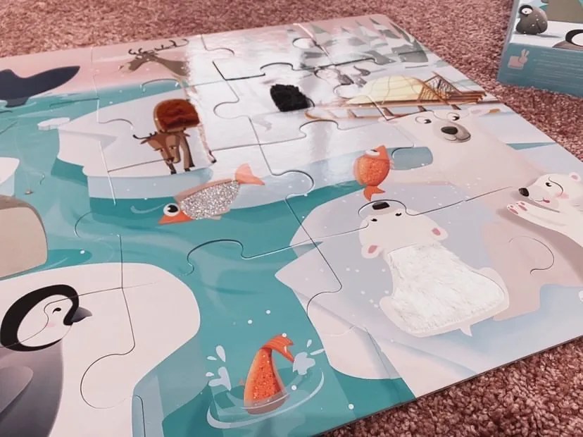 Puzzle Tattile la Vita Sulla Banchisa - 20 pezzi