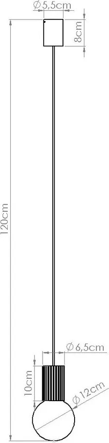 Lampadario burgundy con paralume in vetro ø 12 cm Orbital – Sollux