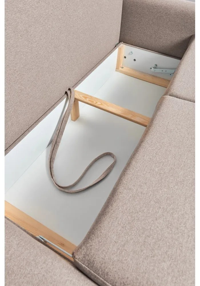 Divano letto variabile beige ad angolo Pop - Bonami Selection