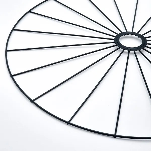 Lampadario a sospensione con filo MONTANA 1xE27/15W/230V diametro 45 cm nero