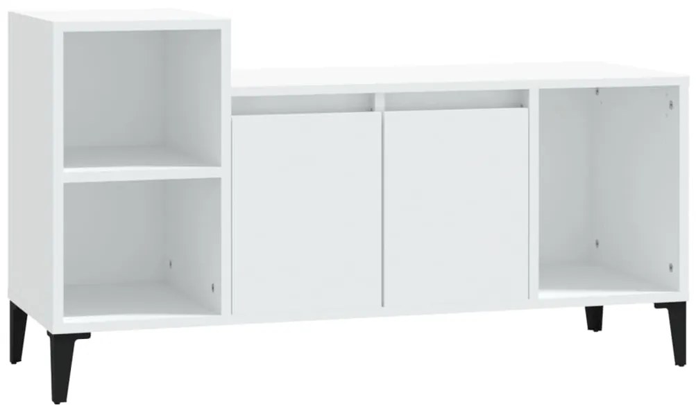 Mobile porta tv bianco 100x35x55 cm in legno multistrato