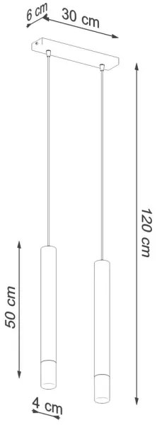 Sollux SL.0961 - Lampadario su filo VIZIER 2xG9/40W/230V nero