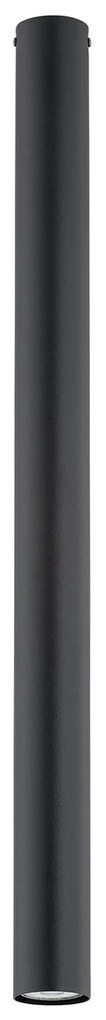 Plafoniera Moderna Faretto Marduk 1 Luce Acciaio Nero 80 Cm