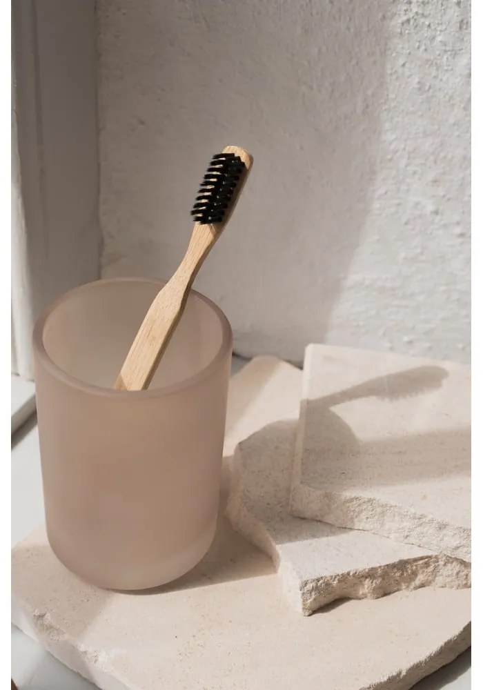 Portaspazzolini in vetro beige Modest - Mette Ditmer Denmark