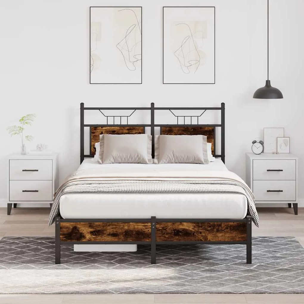 Giroletto Senza Materasso Rovere Fumo 120x190 Cm İn Truciolato /