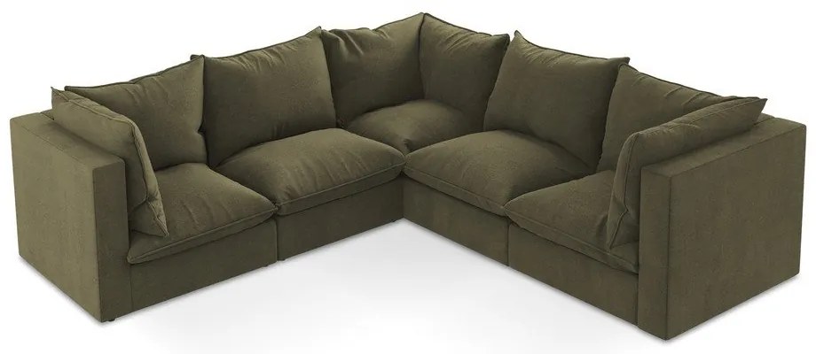 Divano angolare color kaki Manao – Makamii
