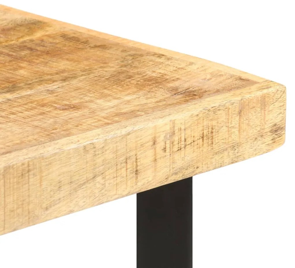 Tavolo da bar 60x60x107 cm in legno ruvido di mango