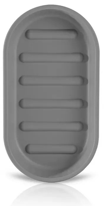 Portasaponetta in plastica Soft touch Grigio antracite serie Jinko