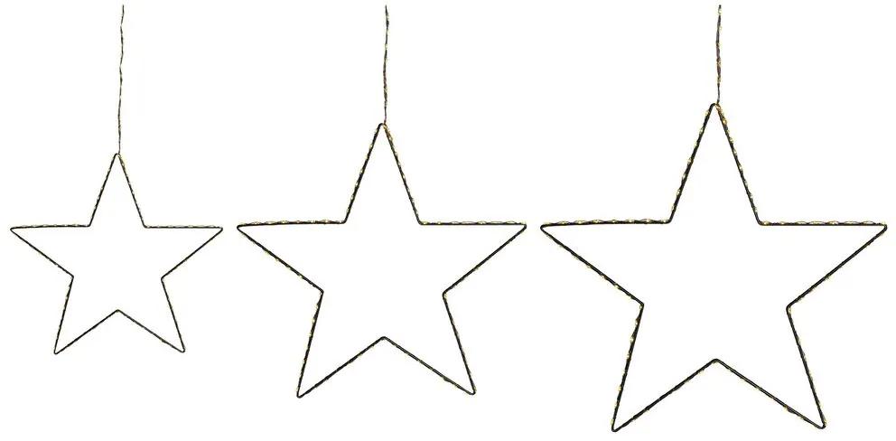 Set di 3 stelle decorative LED argento KUNNARI Beliani