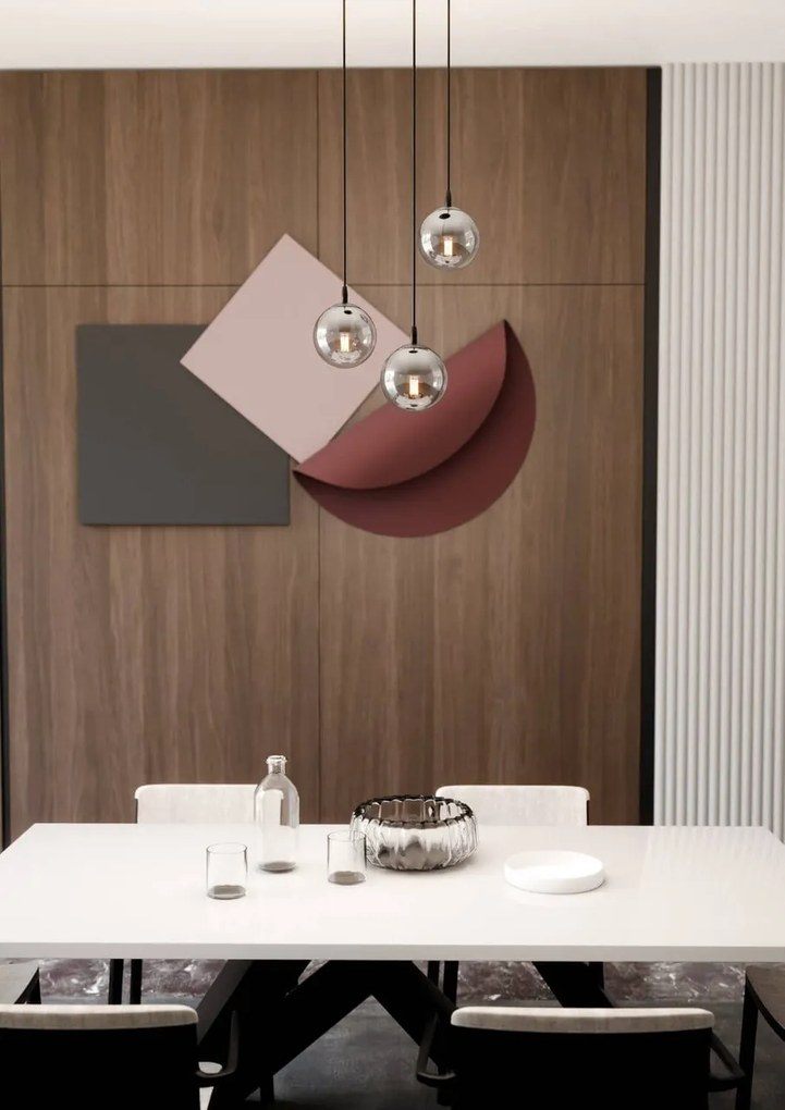 Lampadario a sospensione COSMO 3 BLACK GRAFIT PREMIUM