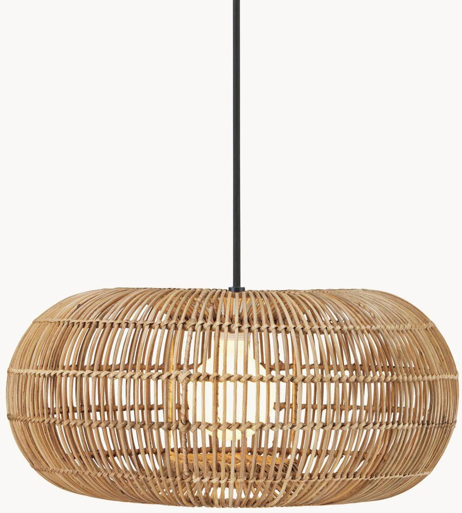 Lampada a sospensione in rattan fatta a mano Zuri