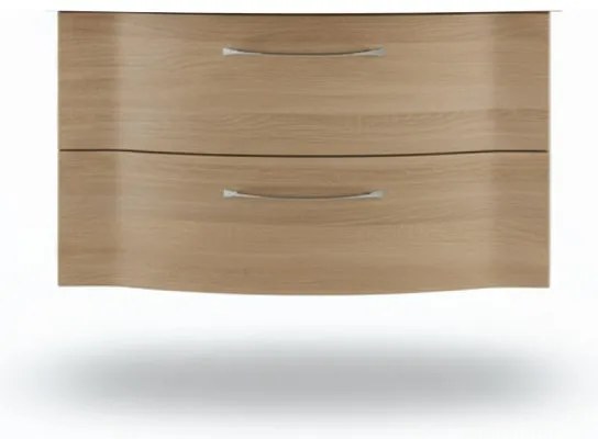 Mobile da bagno sospeso sotto lavabo L 90 x H 25 x P 22 cm bianco, 2 cassetti PELIPAL Solitaire