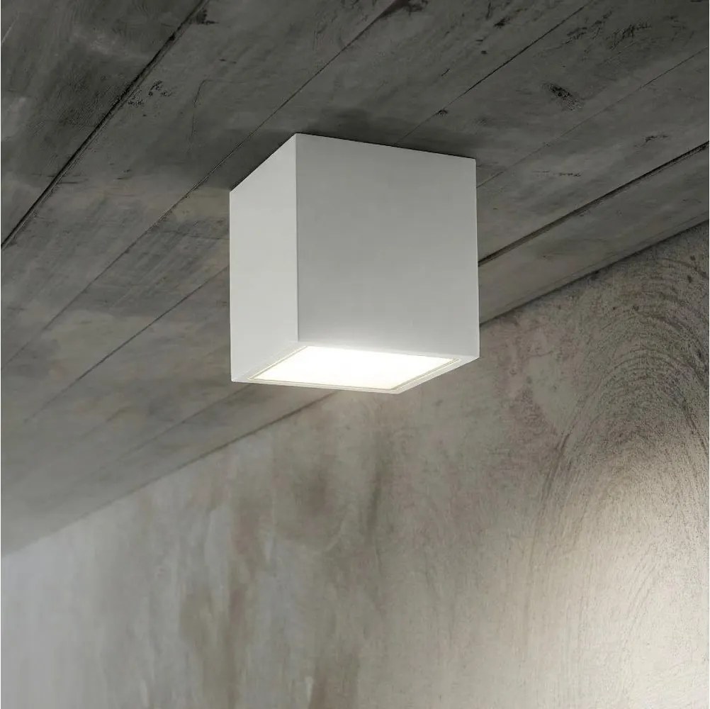 Ideal Lux - Faretto da esterno TECHO 1xGU10/20W/230V 9x9 cm IP54 bianco