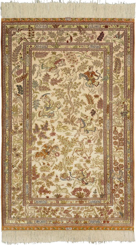 Ghom Tappeto orientale 150 x 100 Beige (Cina) Annodato A Mano