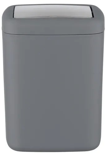 WENKO 23979100 - Pattumiera BARCELONA 15x20 cm antracite/cromo lucido