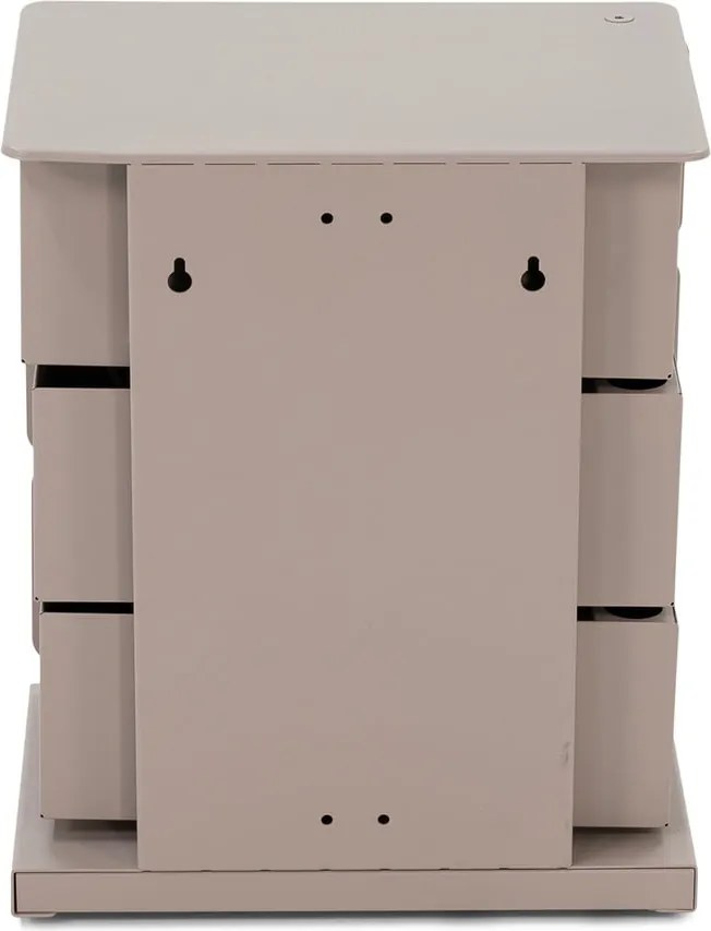 Cassettiera grigio tortora in metallo 37x45x26 cm Joey – Spinder Design