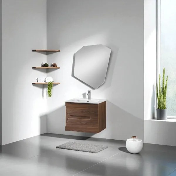 Mobile bagno 60 cm con specchio e base HAITI Tek