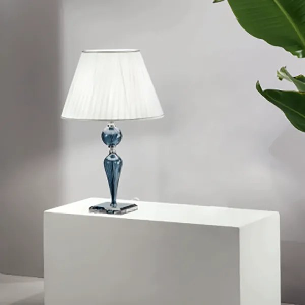 Lampada da tavolo VILLA in vetro lavorato a mano Ottanio 40x66 cm