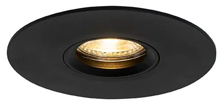 Set di 6 Faretti da Incasso Moderni Neri 12 cm - Buco