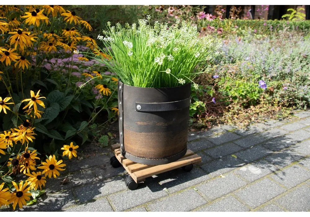 Supporto rotante per vaso in legno (altezza totale 8 cm) Indoor & Outdoor – Esschert Design
