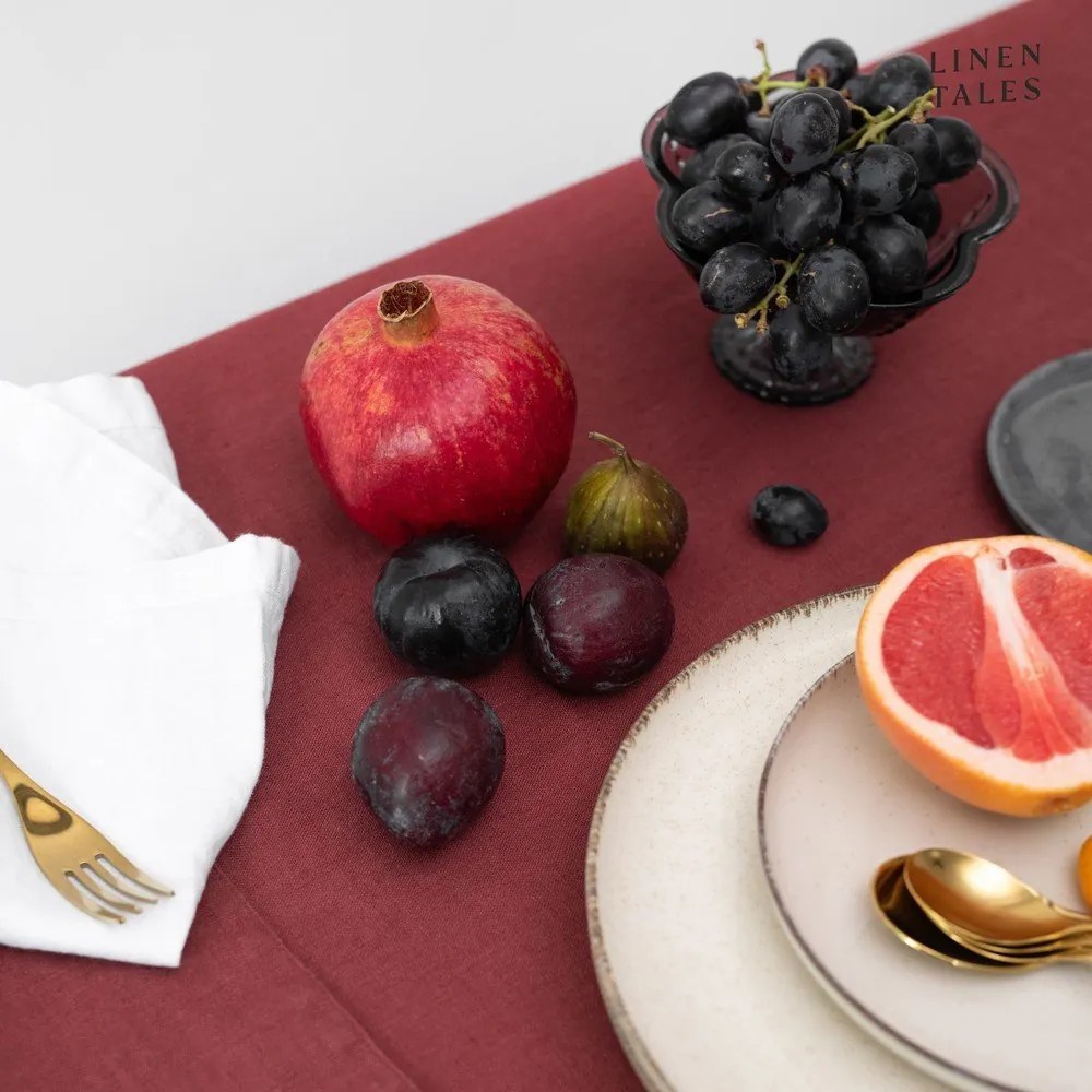 Tovaglia in lino 140x140 cm Marsala – Linen Tales