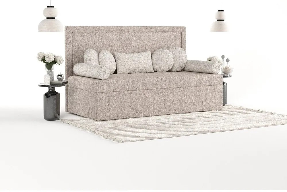 Letto singolo imbottito marrone chiaro 90x200 cm Scala - Maison de Rêve