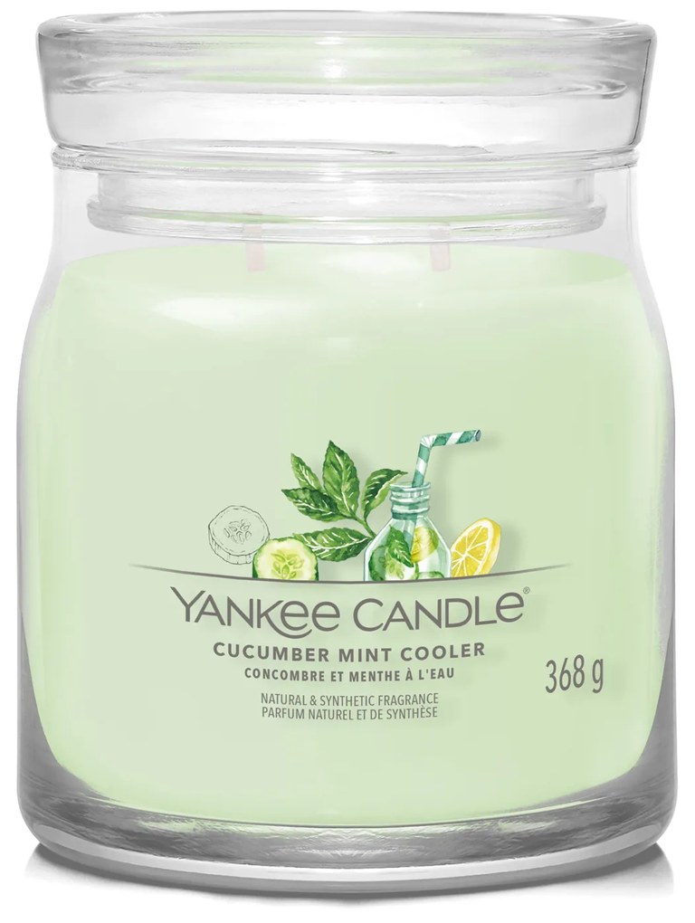 Cucumber Mint Cooler, candela in giara media Yankee Candle