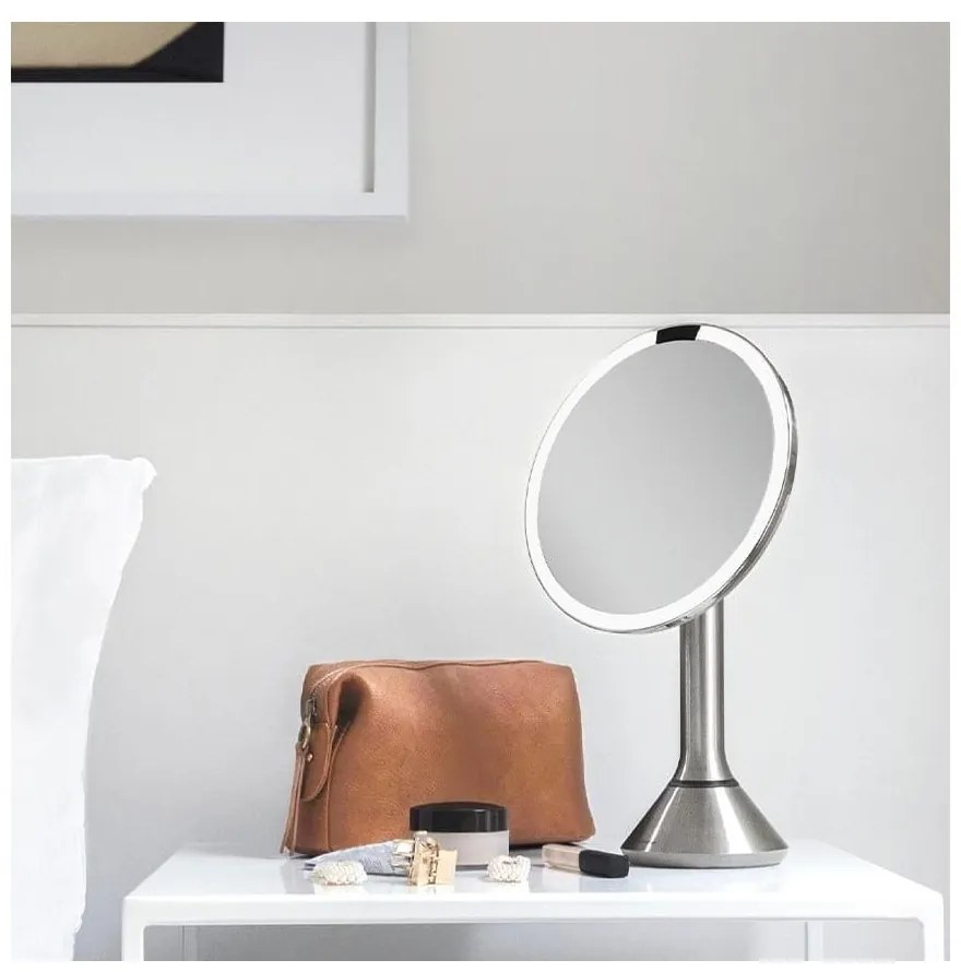 Specchio per make-up con illuminazione/con ingrandimento (5x) ø 20 cm Sensor – simplehuman