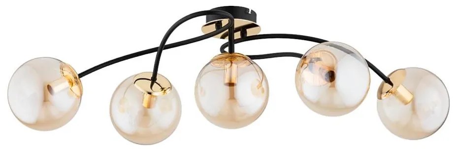 Lampadario a plafone GILIAN 5xE14/40W/230V nero/oro