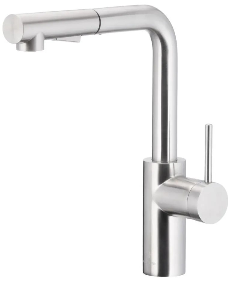 KFA Armatura 6623-110-22 - Rubinetto lavello con doccetta estraibile DUERO BASIC acciaio inossidabile