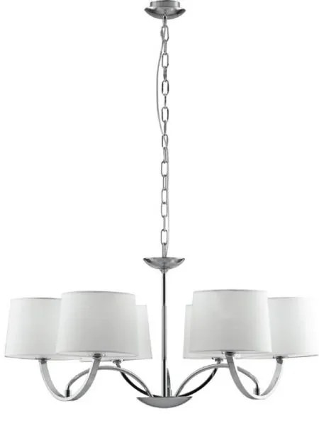 Lampadario astoria cromo 6xe27 82x47cm