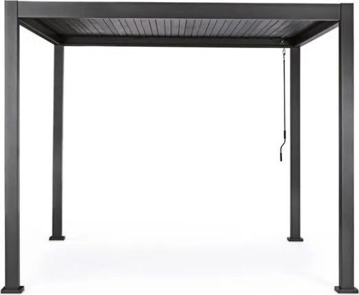 Pergola Bioclimatica 3x3 In Alluminio Con Lamelle Orientabili Antracite Pacific Bizzotto