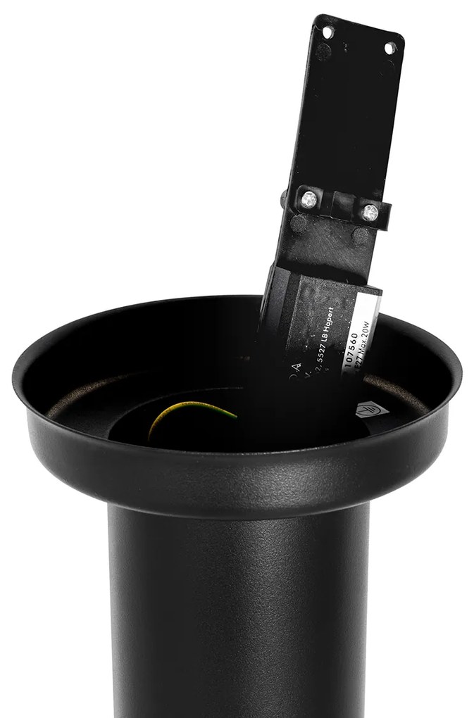 Lampada da palo moderna per esterni nera 110 cm IP44 - Rox