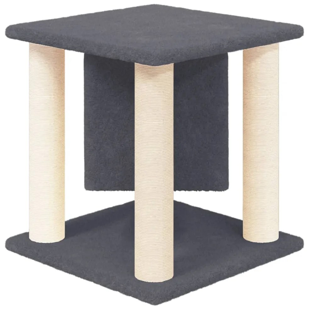 Albero per gatti con tiragraffi in sisal grigio scuro 37 cm