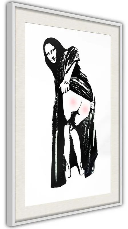 Poster  Moona Lisa  Cornice Quadri Cornice nera con pass-partout, Larghezza x Altezza Home decor 20x30