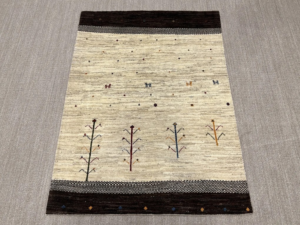 Gabbeh Tappeto persiano 140x200 Beige (Iran) Annodato A Mano
