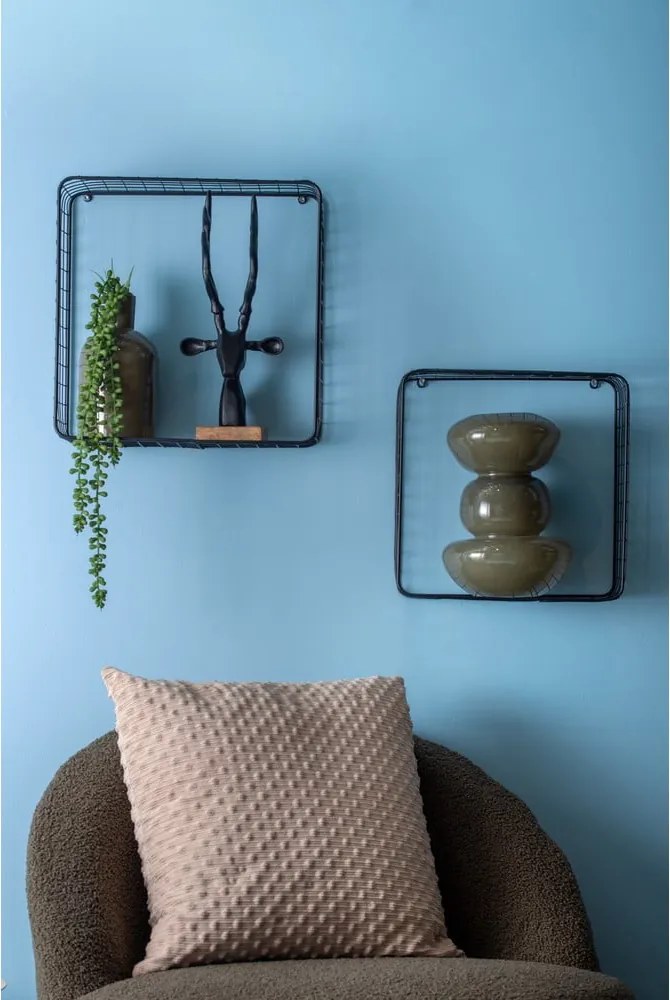 Mensole in set nere in acciaio 2 pz 35 cm Reja – PT LIVING