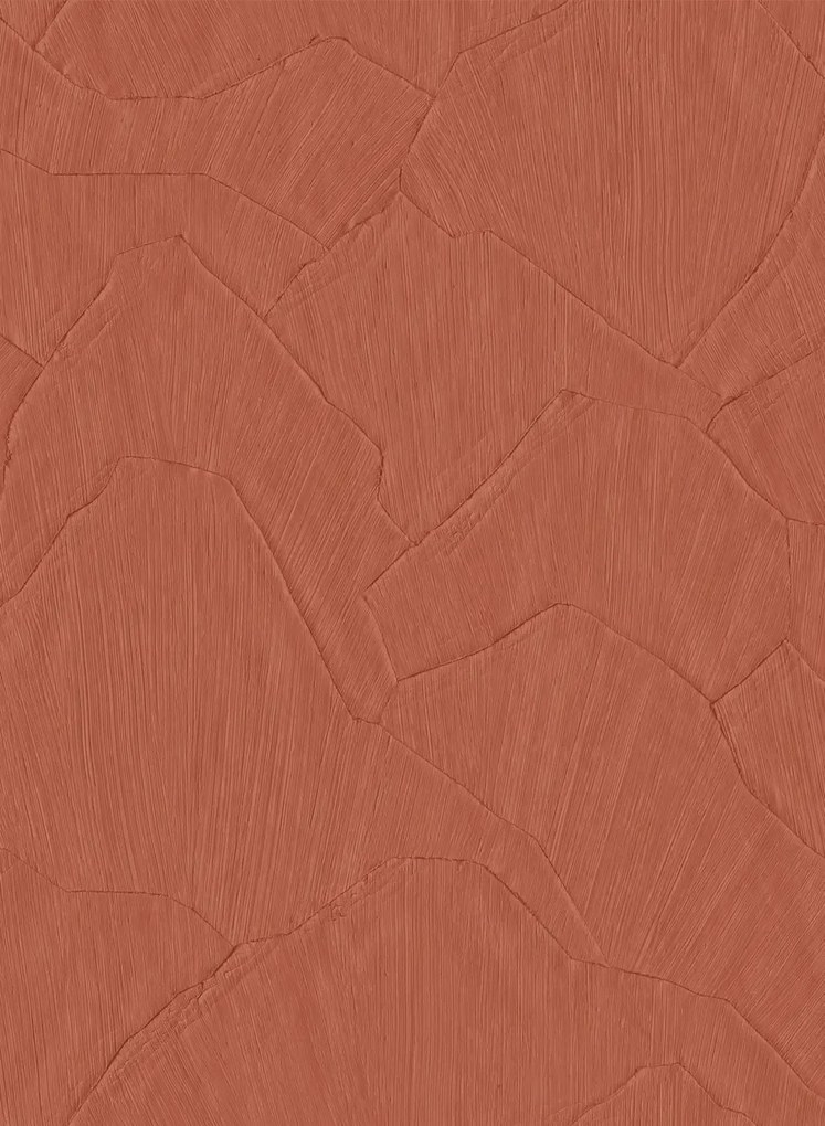 Arte International Carta da parati Shards - Brick Red