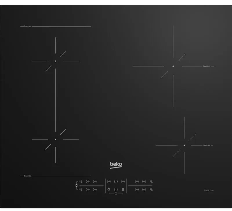 Beko - HII64200SFMT: Piano a Induzione, 4 Zone con 1 Sezione IndyFlex, 60 cm. Colore del prodotto: Nero, Posizionamento dell'apparecchio: Da incasso,