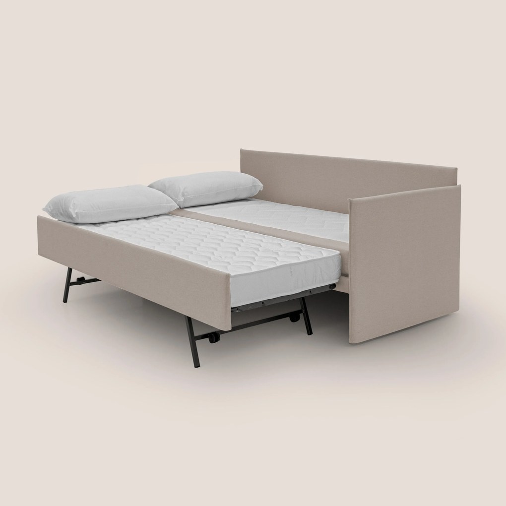 Durini Divano duplex con doppio letto in tessuto simil cotone impermeabile T13 panna